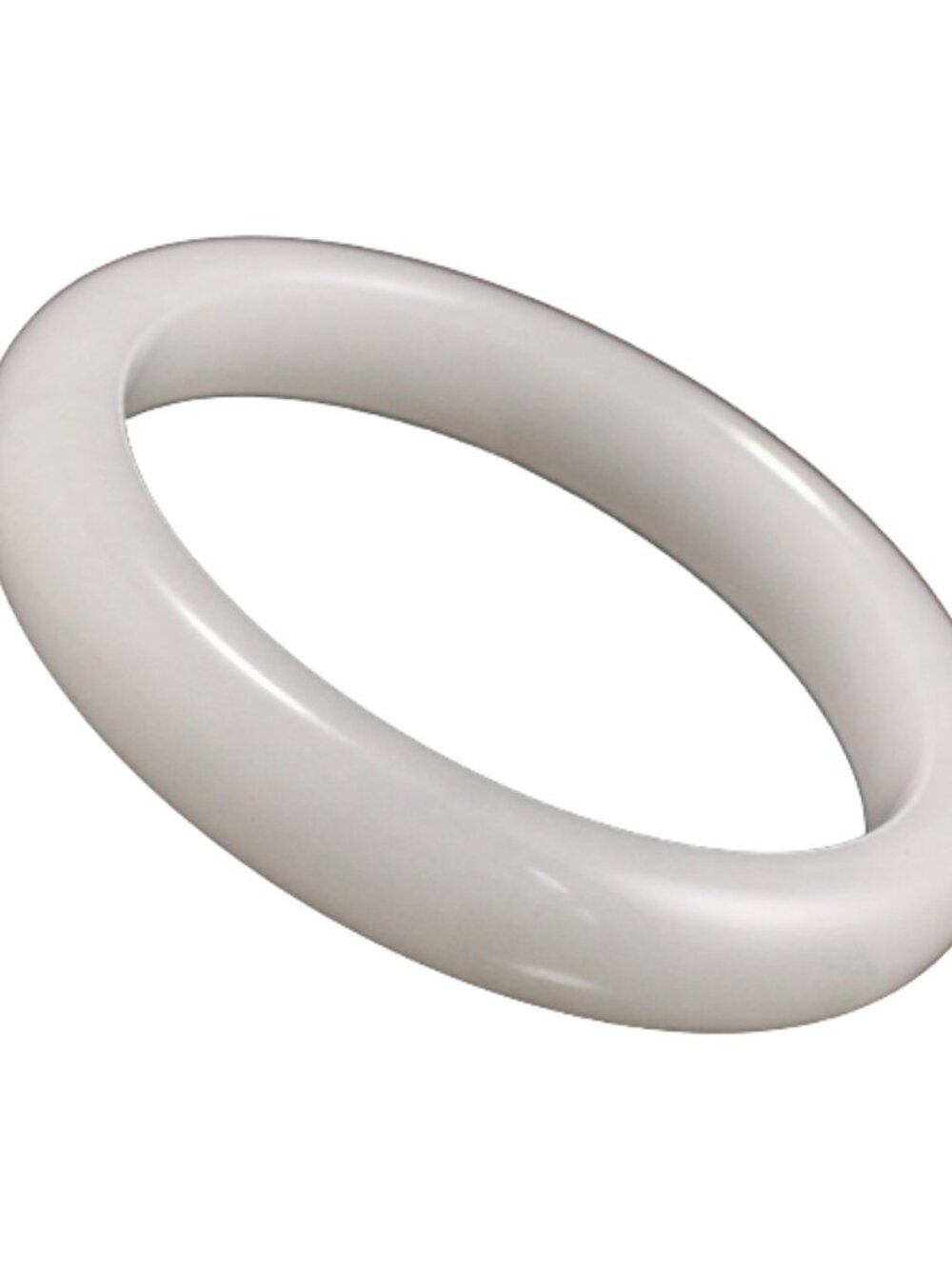 Natural Tianshan Jade Bangle 45.9g 59mm ID White Quartzite Stone Bracelet J018